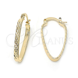 Argolla Mediana 5.153.025 Oro Laminado, Diamantado, Tono Dorado