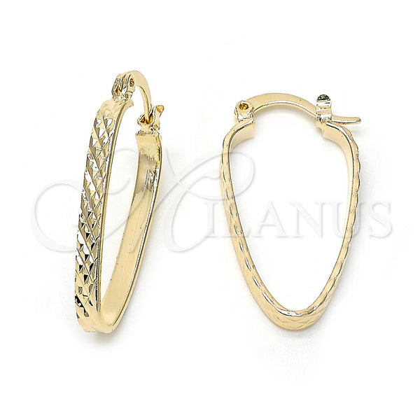Argolla Mediana 5.153.025 Oro Laminado, Diamantado, Tono Dorado
