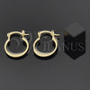 Argolla Pequeña 02.63.1082 Oro Laminado, Pulido, Tono Dorado