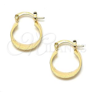 Argolla Pequeña 02.63.1082 Oro Laminado, Pulido, Tono Dorado