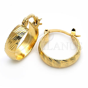 Argolla Pequeña 5.159.013 Oro Laminado, Diamantado, Tono Dorado