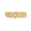 Anillo Multi Piedra 5.174.023.06 Oro Laminado, con Blanca Zirconia Cubica, Pulido, Tono Dorado (Size 6)