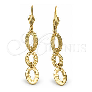 Arete Largo 02.63.0735 Oro Laminado, Pulido, Tono Dorado