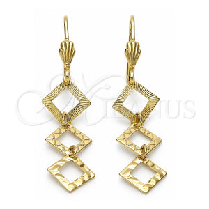Arete Largo 02.63.0738 Oro Laminado, Pulido, Tono Dorado