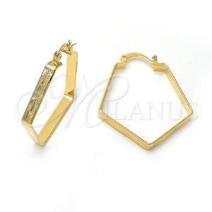Argolla Mediana 02.63.1112 Oro Laminado, Diamantado, Tono Dorado