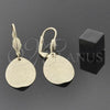 Arete Colgante 5.121.008 Oro Laminado, Diseño de Oja, Mate, Tono Dorado