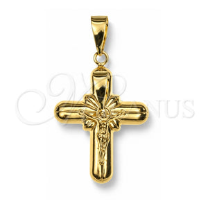 Dije Religioso 05.32.0025 Oro Laminado, Diseño de Bufalo, Pulido, Tono Dorado