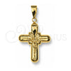 Dije Religioso 05.32.0025 Oro Laminado, Diseño de Bufalo, Pulido, Tono Dorado