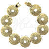 Pulsera Elegante 5.018.006 Oro Laminado, Diamantado, Tono Dorado (20 MM Thickness, 8 Inches Length)