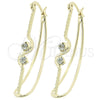 Argolla Mediana 5.153.054 Oro Laminado, con Blanca Zirconia Cubica, Diamantado, Tono Dorado
