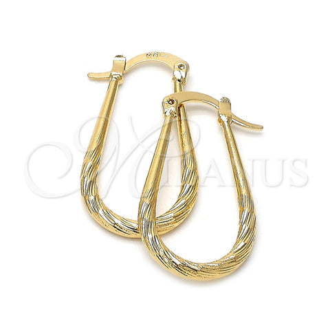 Argolla Mediana 5.158.025 Oro Laminado, Diamantado, Tono Dorado