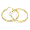 Argolla Mediana 5.134.022.40 Oro Laminado, Diseño de Hueco, Pulido, Tono Dorado
