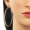Argolla Extra Grande 5.134.016.70 Oro Laminado, Diseño de Hueco, Pulido, Tono Dorado