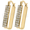 Argolla Mediana 5.141.022 Oro Laminado, con Blanca Zirconia Cubica, Pulido, Tono Dorado