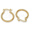 Argolla Pequeña 5.134.013.15 Oro Laminado, Pulido, Tono Dorado