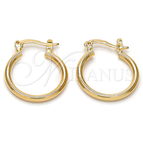 Argolla Pequeña 5.134.013.15 Oro Laminado, Pulido, Tono Dorado