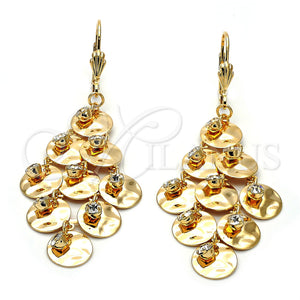 Arete Chandelier 5.094.005 Oro Laminado, con Blanca Zirconia Cubica, Pulido, Tono Dorado
