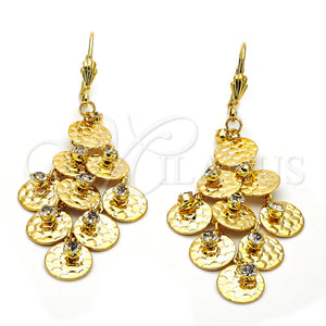 Arete Chandelier 5.096.004 Oro Laminado, con Blanca Zirconia Cubica, Pulido, Tono Dorado