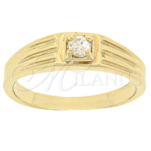Anillo de Hombre 5.175.016.06 Oro Laminado, con Blanca Zirconia Cubica, Diamantado, Tono Dorado (Size 6)
