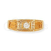 Anillo de Hombre 5.175.022.05 Oro Laminado, Diseño de Solitario, con Blanca Zirconia Cubica, Diamantado, Tono Dorado (Size 5)