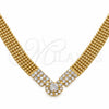 Gargantilla Basica 013.001.18 Necklace Oro Laminado, Pulido, Tono Dorado