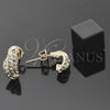 Arete Dormilona 5.127.006 *PROMO* Oro Laminado, con Blanca Cristal, Pulido, Tono Dorado