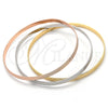 Aro Trio 5.233.004 Oro Laminado, Diamantado, Tres Tonos (04 MM Thickness, Size 6 (2.75 Diameter))