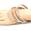 Aro Semanario 03.49.0004.05 Chapa de Oro, Diamantado, Tres Tonos (04 MM Thickness, Size 5 (2.50 Diameter))