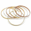 Aro Semanario 03.49.0004.05 Chapa de Oro, Diamantado, Tres Tonos (04 MM Thickness, Size 5 (2.50 Diameter))