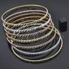 Aro Semanario 03.49.0004.06 Chapa de Oro, Diamantado, Tres Tonos (04 MM Thickness, Size 6 (2.75 Diameter))