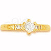 Anillo de Boda 5.164.020.07 Oro Laminado, con Blanca Zirconia Cubica, Pulido, Tono Dorado (Size 7)