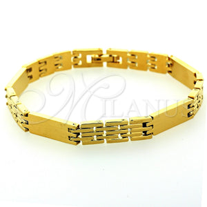 Pulsera Solida 5.018.005 Oro Laminado, Pulido, Tono Dorado (06 MM Thickness, 8 Inches Length)