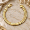 Pulsera Básica 03.63.0641 Oro Laminado, Diseño de Cola de Raton, Pulido, Tono Dorado (Grosor 09 MM, 8 Pulgadas de Largo)