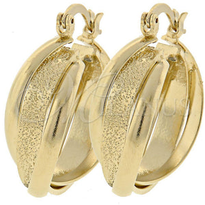 Argolla Pequeña 5.159.001.1 Oro Laminado, Diseño de Torcido, Mate, Tono Dorado