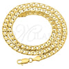 Gargantilla Basica 5.222.004.18 Oro Laminado, Diseño de Cubana, Pulido, Tono Dorado (140 Gauge, Thickness, 18 Inches Length)
