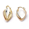 Argolla Mediana 5.157.018 Oro Laminado, Diamantado, Tres Tonos