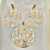Juego de Arete y Dije de Adulto 5.062.001 Oro Laminado, Pulido, Tres Tonos