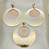 Juego de Arete y Dije de Adulto 5.047.001 Oro Laminado, Pulido, Tres Tonos