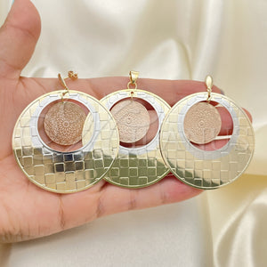 Juego de Arete y Dije de Adulto 5.047.001 Oro Laminado, Pulido, Tres Tonos