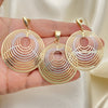 Juego de Arete y Dije de Adulto 5.062.003 Oro Laminado, Pulido, Tres Tonos