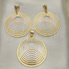 Juego de Arete y Dije de Adulto 5.062.003 Oro Laminado, Pulido, Tres Tonos