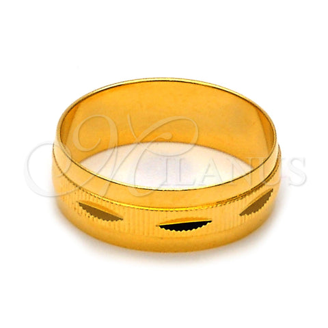 Anillo de Boda 01.63.0509.06 Oro Laminado, Diamantado, Tono Dorado (Size 6)