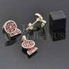 Juego de Arete y Dije de Nino 10.38.0060 Oro Laminado, Diseño de Sandia, Esmaltado, Tono Dorado