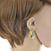 Argolla Mediana 5.154.013 Oro Laminado, Diamantado, Tres Tonos