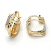 Argolla Pequeña 5.145.001 Oro Laminado, Diamantado, Tres Tonos