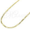 Gargantilla Basica 5.222.017.16 Oro Laminado, Diseño de Figaro, Pulido, Tono Dorado (0.80 Gauge, 03 MM Thickness, 16 Inches Length)