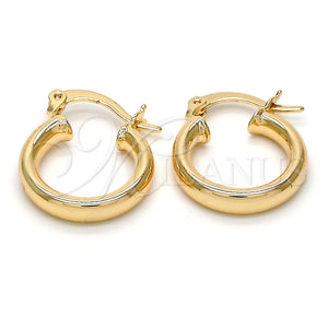 Argolla Pequeña 5.134.028.15 Oro Laminado, Diseño de Hueco, Pulido, Tono Dorado