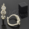 Argolla Huggie 5.132.001 Oro Laminado, con Blanca Zirconia Cubica, Pulido, Tono Dorado