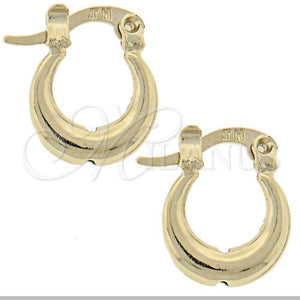 Argolla Pequeña 02.63.1542 Oro Laminado, Pulido, Tono Dorado