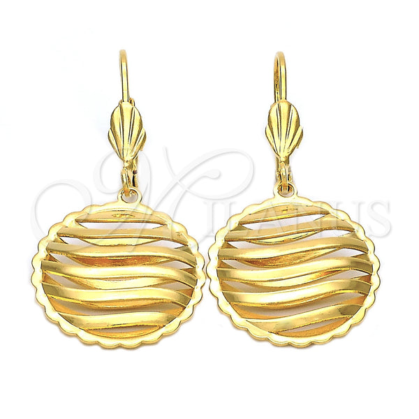 Arete Colgante 5.106.010 Oro Laminado, Pulido, Tono Dorado